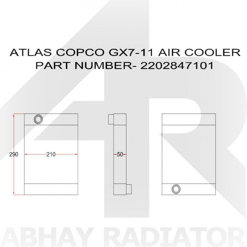 ATLAS COPCO GX 7-11 AIR COOLER 2202847101